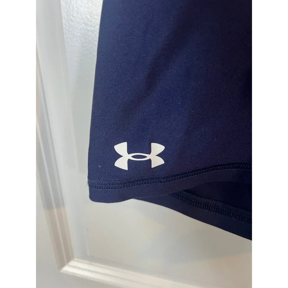 Under Armour Womens Compression Shorts HeatGear Navy Blue‎ Medium